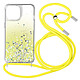 Avizar Coque Paillette iPhone 13 Pro Max Cordon Amovible Coins Antichocs Dégradé Jaune Coque paillettes transparente spécialement conçue pour votre iPhone 13 Pro Max