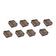 SAFETOOL Blister de 8 carrés magnétiques puissants 10 x 10 x 5mm Coloris inox Aimants pour tableau