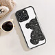 Avizar Coque Paillette pour iPhone 16 Pro Motif Ourson avec Strass Noir pas cher