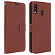 Avizar Housse Samsung Galaxy M20 Étui folio Portefeuille Fonction Support Vidéo marron Pochette de protection spécialement conçue pour le Samsung Galaxy M20, Marron