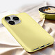 Acheter Avizar Coque pour iPhone 15 Pro Silicone Premium Semi rigide Finition Mate Douce  Jaune