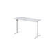 MTinternational Bureau électrique blanc (180x80cm) (MT7TE18080-BLC) Plateau Blanc et Piétement Blanc - 2 moteurs et 3 mémoires