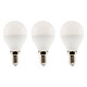 Elexity - Lot de 3 ampoules LED sphériques 5,2W E14 470lm 2700K (blanc chaud) Elexity - Lot de 3 ampoules LED sphériques 5,2W E14 470lm 2700K (blanc chaud)