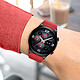 Avizar Bracelet pour Honor Watch GS3 Silicone Soft Touch Rouge pas cher