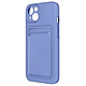 Forcell Coque pour iPhone 13 Silicone Souple Porte-carte Fine Légère  Violet Coque combinant protection et praticité, conçue pour votre iPhone 13