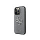 Guess Coque pour Apple iPhone 13 Pro PU Saffiano 4G Gris Coque conçue sur mesure pour Apple iPhone 13 Pro