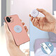 Popsockets PopGrip Téléphone Maintien Support Vidéo Design Bleu Translucide pas cher