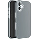 Avizar Coque pour iPhone 16 Antichoc Intérieur Doux Bord Surélevé Gris - Bi-matière réalisée en silicone et polycarbonate rigide conçue pour absorber les chocs et protéger votre téléphone des chutes et impacts