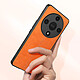 Avis Avizar Coque pour Honor Magic 6 Lite 5G Bi-matière Aspect Cuir Cowhide Cover Orange