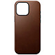 Nomad Coque pour iPhone 16 Pro Max Compatible MagSafe Antichocs en Cuir Marron Cette coque de marque NOMAD a été conçue pour s'ajuster parfaitement à un iPhone 16 Pro Max