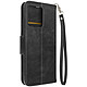 Avizar Étui pour Motorola Edge 40 Clapet Portefeuille Support Vidéo Dragonne  Noir Étui folio noir conçu pour Motorola Edge 40, fourni avec une dragonne amovible