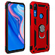 Avizar Coque Huawei P Smart Z/Y9 Prime 2019/Honor 9X Bi matières Bague Support rouge - Préserve votre smartphone contre les chocs, les chutes et les rayures du quotidien.