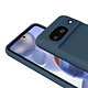 Evetane Coque Google Pixel 8 Silicone liquide Bleue Marine + 2 Vitres en Verre trempe Protection ecran Antichocs pas cher