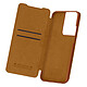 Nillkin Housse pour Samsung Galaxy S21 Ultra Étui Folio Porte-carte Cuir Véritable Qin  Marron Étui de protection Nillkin Qin Series, spécialement conçu pour le Samsung Galaxy S21 Ultra