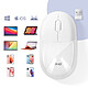 Acheter LinQ Souris Sans fil Optique Bluetooth ou WiFi 2.4 GHz LED RGB Dongle USB Blanc