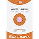 EXACOMPTA Etui de 100 fiches - bristol ligné non perforé 100x150mm - Couleurs assorties Fiche Bristol