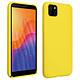 Avizar Coque Huawei Y5p Silicone Semi-rigide Finition Soft Touch Jaune Coque de protection spécialement conçue pour Huawei Y5p