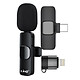 LinQ Microphone Sans Fil Réduction de Bruit Adaptateurs USB C et Lightning  Noir Un micro cravate noir de la marque LinQ vous permettant d'enregistrer des sons sur vos appareils