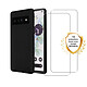 Evetane Coque Google Pixel 7 Silicone Liquide Noire + 2 Vitres en verre trempé Protection écran Coque Google Pixel 7 Silicone Liquide Noire + 2 Vitres en verre trempé Protection écran