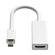 LinQ Adaptateur Mini DisplayPort Mâle vers HDMI Femelle Macbook 4K Full HD  Blanc Câble/Adaptateur Mini DisplayPort Mâle vers HDMI Femelle conçu par LinQ