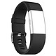 Avizar Bracelet FitBit Charge 2 Sport Silicone Texturé Fermeture Boucle ardillon Noir - Bracelet de montre spécialement conçu pour la FitBit Charge 2