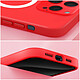 Avizar Coque Magsafe pour iPhone 15 Pro Max Silicone Souple Soft touch  Rouge pas cher