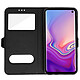 Avizar Etui Samsung Galaxy S10 Housse Folio Double Fenêtre Fonction Support noir pas cher