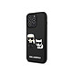 Karl Lagerfeld Coque pour Apple iPhone 13 Pro Max 3D Rubber Karl & Choupette Noir Coque conçue sur mesure pour Apple iPhone 13 Pro Max