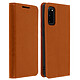 Avizar Étui Galaxy S20 Folio Cuir Véritable Porte cartes Support Vidéo - camel - Housse de protection spécialement conçue pour le Samsung Galaxy S20