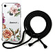 LaCoqueFrançaise Coque cordon iPhone 7/8/ iPhone SE 2020 noir Dessin Amour en fleurs Coque cordon iPhone 7/8/ iPhone SE 2020 noir Dessin Amour en fleurs