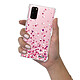 Evetane Coque Samsung Galaxy S20 anti-choc souple angles renforcés transparente Motif Confettis De Coeur pas cher