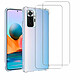 Acheter Evetane Coque Xiaomi Redmi Note 10 Pro Antichoc Silicone + 2 Vitres en verre trempé Protection écran