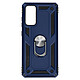 Avizar Coque Samsung Galaxy S20 FE Antichoc Bi-matière Bague Support Vidéo bleu nuit Coque de protection spécialement conçue pour Samsung Galaxy S20 FE.