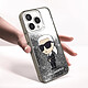 Acheter Karl Lagerfeld Coque pour iPhone 15 Pro Motifs Paillettes Flottantes Bords Rehaussés Argent