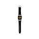 Karl Lagerfeld Bracelet pour Apple Watch 38/40/41mm en PU Monogram Noir - Spécialement conçu pour s'adapter solidement à votre montre