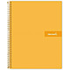 LIDERPAPEL Cahier spirale Crafty couverture contrecollée A5 240p 90g microperforé - Orange Cahier