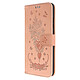 Avizar Étui Portefeuille pour Xiaomi Redmi 12C, Simili Cuir Motif Papillon Floral Rose - Housse protectrice et design spécialement conçue pour Xiaomi Redmi 12C