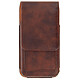 Avizar Housse Etui Ceinture Vertical Cuir Smartphone Taille XL - Marron Rangez facilement vos cartes et tickets