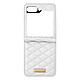 Avizar Coque pour Samsung Z Flip 5 Simili Cuir Rhombique Pliable Collection Geo  Blanc - Coque en simili cuir, conçue spécialement pour votre Samsung Galaxy Z Flip 5