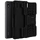 Avizar Coque Xiaomi Redmi 7A Bi matière Rigide et Silicone Béquille Support Noir Coque de protection spécialement conçue pour le Xiaomi Redmi 7A