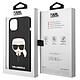 Karl Lagerfeld Coque pour iPhone 14 Plus Silicone Gel Bords Rehaussés Noir pas cher