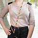 Acheter Avizar Bijou Téléphone Bracelet Perles & Papillons 110cm Collection Summer Multicolore