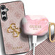 Avis Guess Coque pour AirPods Pro Marbrée Silicone Rigide avec Mousqueton Rose