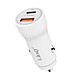 LinQ Chargeur Voiture Allume-Cigare 36W USB C et USB Recharge Rapide Blanc Adaptateur de charge voiture avec deux sorties : USB type C + USB, signé LinQ