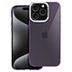 Avizar Coque pour iPhone 16 Pro Souple Design Fumé Contour Caméra Métallisé Violet Matériau en silicone souple épousant les formes du mobile, assurant une installation aisée