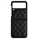 Avizar Coque pour Samsung Z Flip 4 Rhombique Rigide Série Rhombus Chic  Noir - Coque arrière de la Collection Rhombus Chic conçue pour votre Samsung Galaxy Z Flip 4