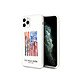 U.S Polo Coque pour Apple iPhone 11 Pro Max Gamme American Flag en TPU Blanc Offre une protection robuste contre les chocs et les rayures