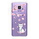 Evetane Coque Samsung Galaxy S9 360 intégrale transparente Motif Chat et Fleurs Tendance Coque Samsung Galaxy S9 360 intégrale transparente Chat et Fleurs Tendance