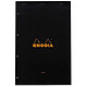 RHODIA bloc noir n°20 21x31,8cm 80 feuilles agrafées 80g 4 trous seyès Bloc-note