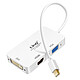 LinQ Adaptateur Mini DisplayPort vers VGA / HDMI et DVI, pour Écran et Vidéoprojecteur, Full HD 1080p Connecte votre source vidéo Mini DisplayPort vers une sortie HDMI, une sortie DVI, et une sortie VGA